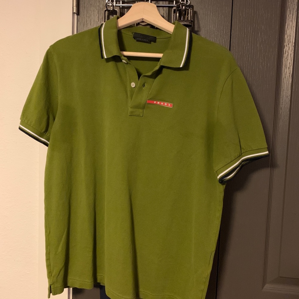 Authentic Men’s Prada Polo (Olive Green)